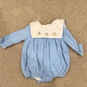 Cecil and Lou monogrammed “Noah” long sleeve Thanksgiving bubble